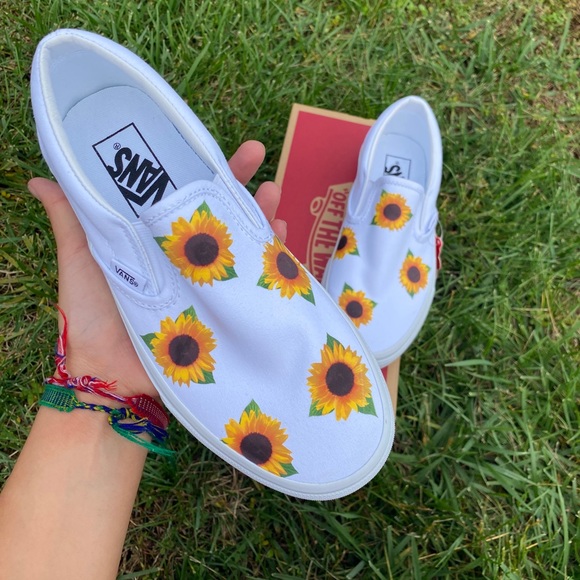 sunflower slip on vans